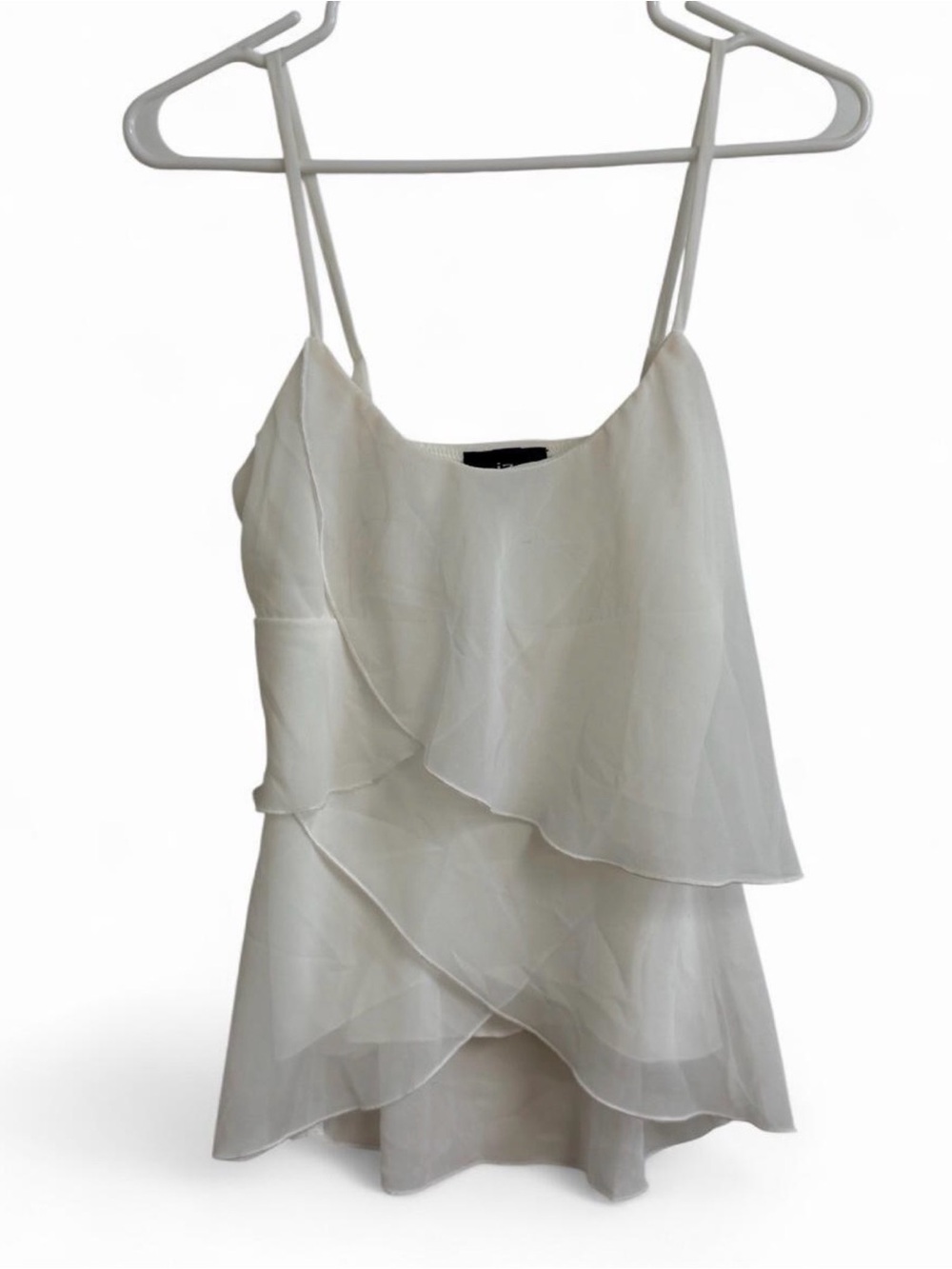 Byer California White Layered Ruffle Cami